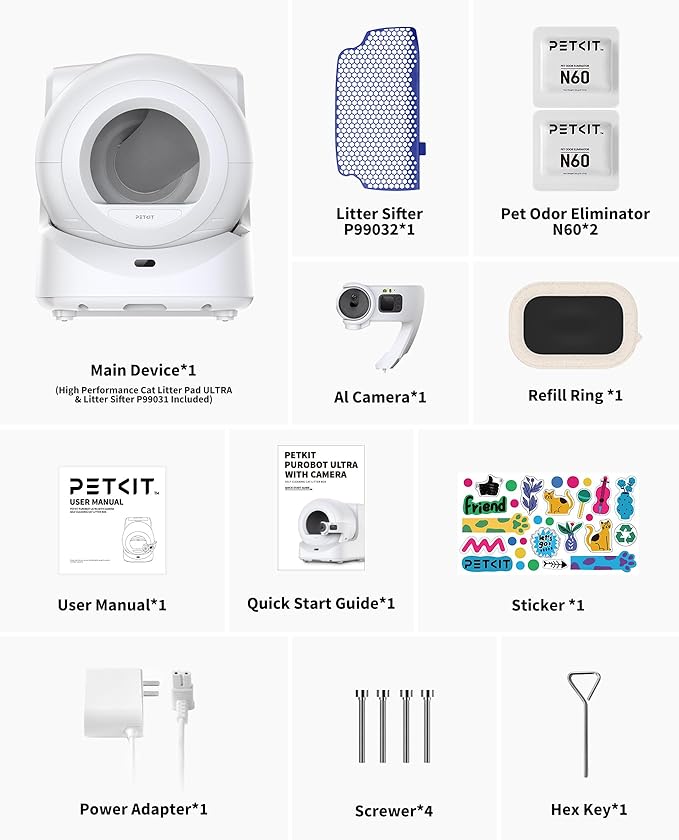 PETKIT Purobot Ultra Auto Waste Packing & Multi-Cat Toilet Behavior Ai Camera - Image 7