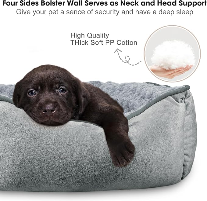 JOEJOY Rectangle Dog Bed for Large Medium Small Dogs - Image 2