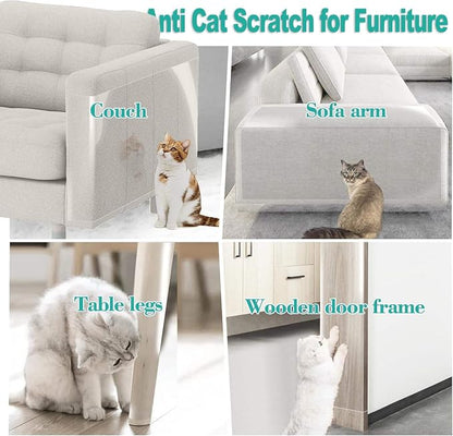 118"x8" Self-Adhesive Cat Scratch Protector Tape, Anti-Claw Couch Furniture - Image 4