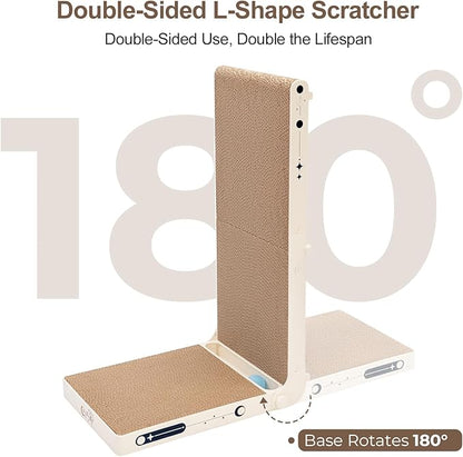 Cat Scratcher, 25.3 Inch Double Sided L Shape Cat Scratching Board, No Assembly - Image 4