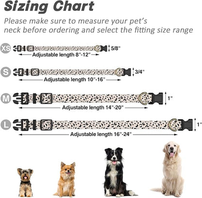 Reflective Dog Collar for Medium Dogs, Cute Leopard Style Adjustable Heavy-Duty - Image 7