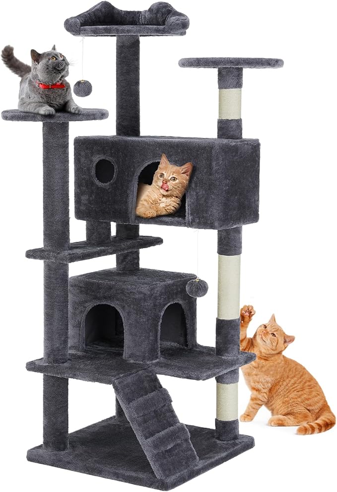 Sweetcrispy 54 Inch Cat Tree Tower, Indoor Cat Condo by Sweetcrispy