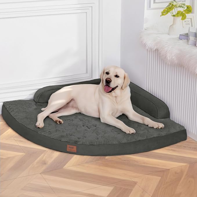 Large Orthopedic Dog Bed with Sides XXL Dog Beds with Removable Washable Cover by Mekiy