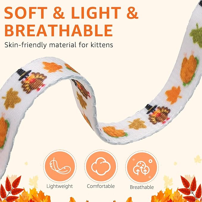 SCENEREAL Fall Thanksgiving Cat Bandana Collar - Image 3