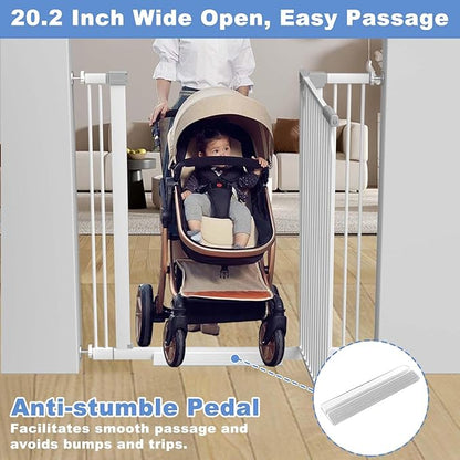 60.2"-65.7" Baby Gates Extra Wide, 40.5" Tall Dog Gate Indoor, Walk Through Pet - Image 6