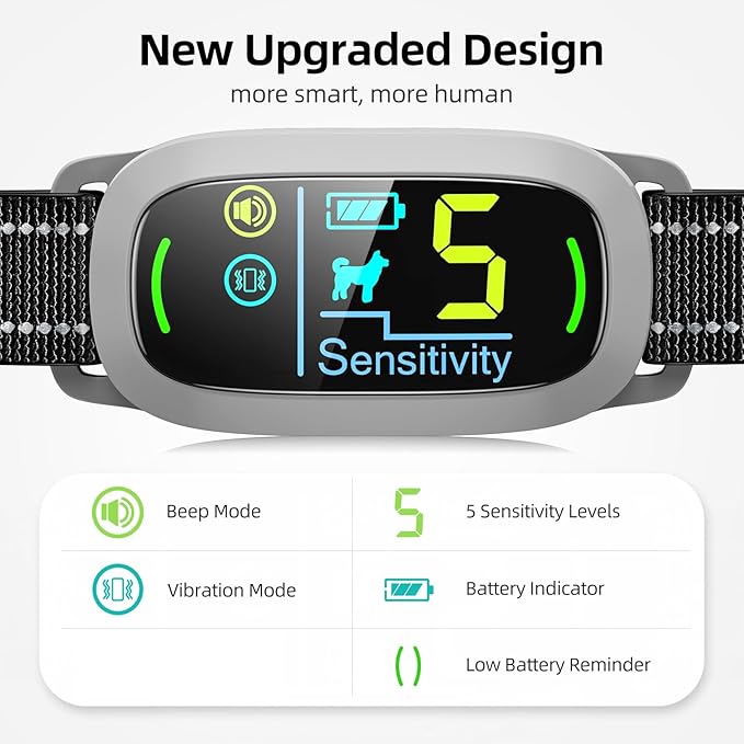 Dog Bark Collar for Large Medium Small Dogs, Rechargeable Smart Bark Collar - Image 2