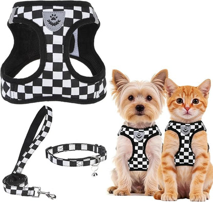 PUPTECK Adjustable Dog Harness Collar and Leash Set Step in No Pull Pet Harness by PUPTECK