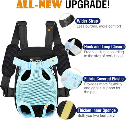 Pawaboo Pet Carrier Backpack, Adjustable Pet Front Cat Dog Carrier Backpack - Image 4