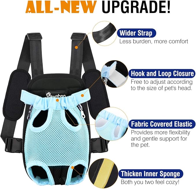 Pawaboo Adjustable Dog Carrier Purses, Pet Front Cat Travel Bag Dog Carrier - Image 4