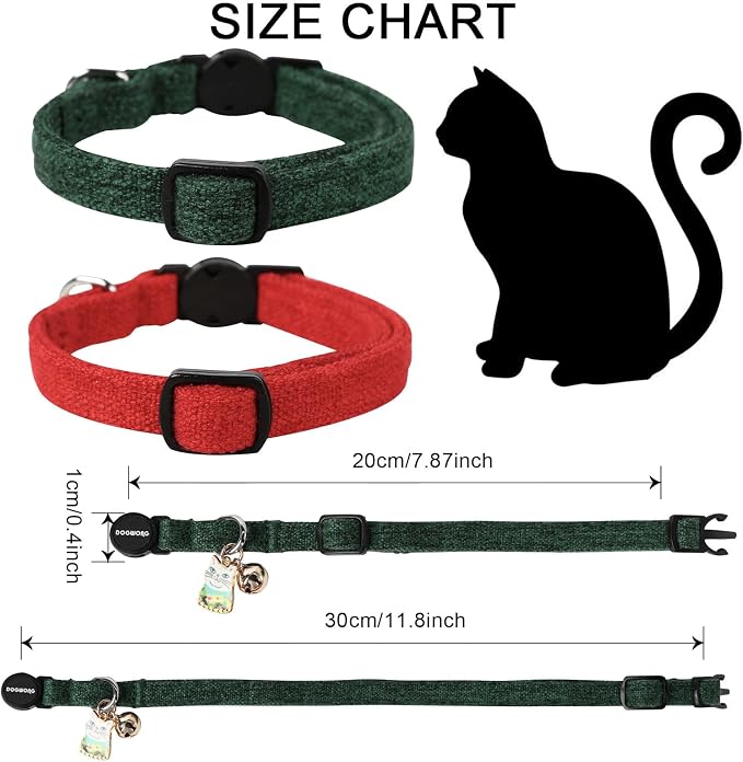 Cat Collar, 2 Pack Holiday Cat Collars Breakaway - Image 4