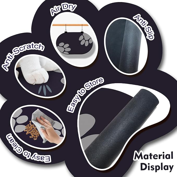 Large Pet Feeding Mat – 28''x17'' Absorbent Dog Mat - Image 4