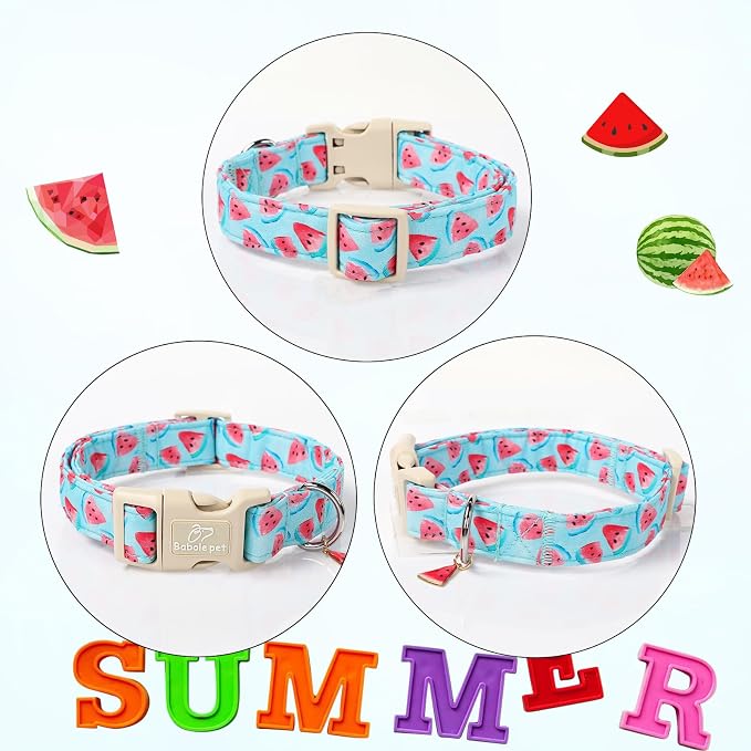 Adjustable Summer Dog Collar, Cute Watermelon Dog Collars - Image 5