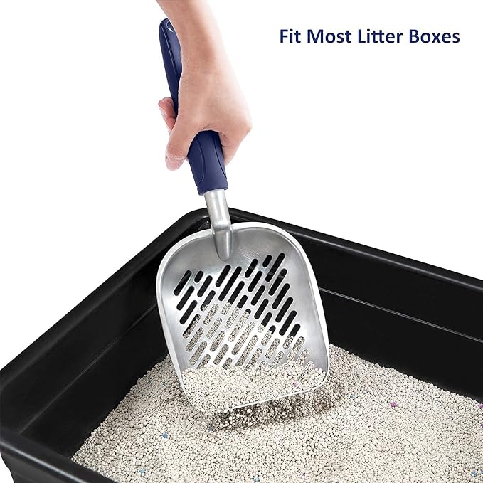 WePet Cat Litter Scoop, Aluminum Alloy Sifter, Kitty Metal Scooper, Deep Shovel - Image 5