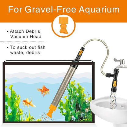 hygger Bucket-Free Aquarium Water Change Kit Fish Tank Siphon Gravel Vacuum - Image 3