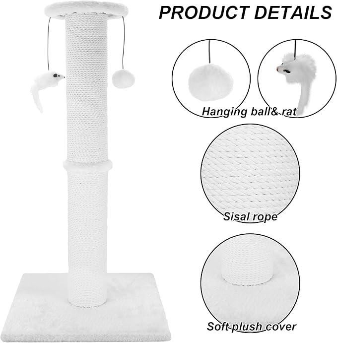Cat Scratching Post 34 Inches Heavy Duty and Thicker Cat Scratching Post Sisal - Image 4