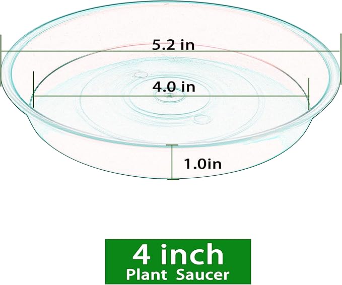6 Pack Plastic Plant Saucer Planter Water Drip Tray, 4 5 6 7 8 9 10 11 12 inch - Image 2