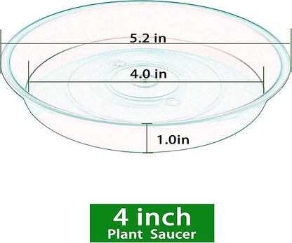 6 Pack Plastic Plant Saucer Planter Water Drip Tray, 4 5 6 7 8 9 10 11 12 inch - Image 2