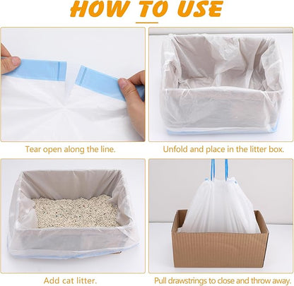60 Pack Cat Litter Bags Compatible - Image 6