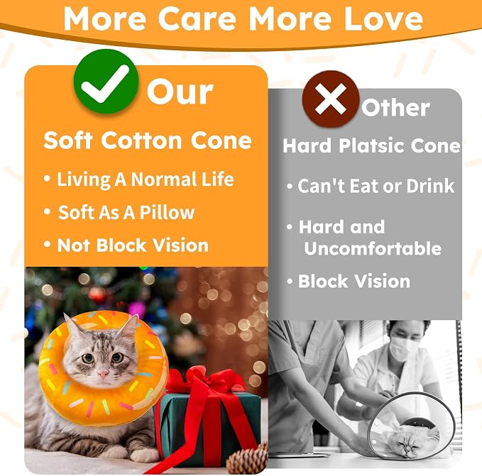 Cat Cone Collar Soft, Cat Recovery Collar - Image 4