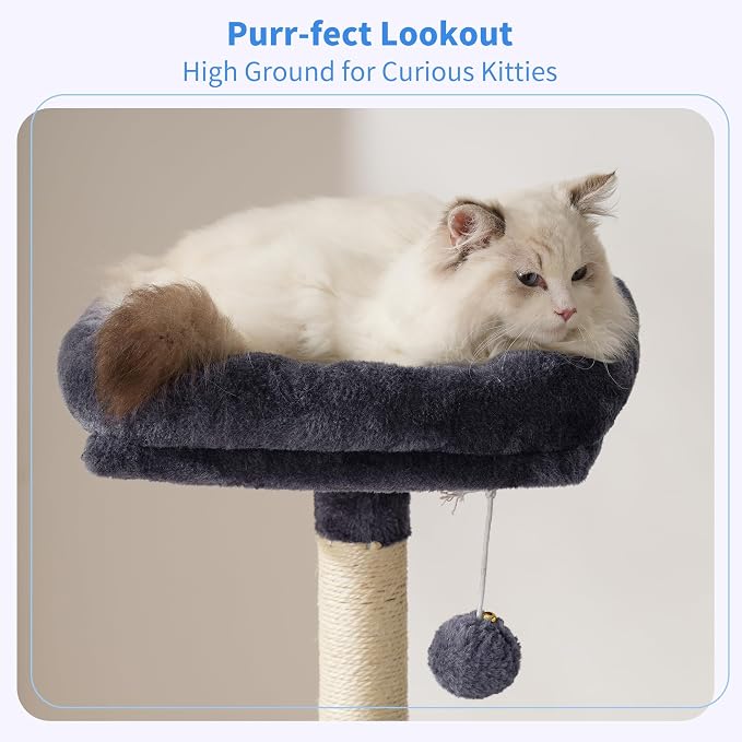Heybly Cat Tree, 49.2 Inches Cat Tower - Image 8