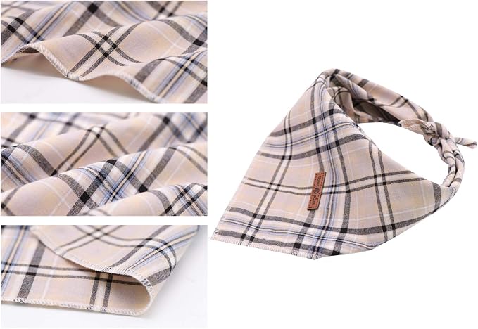 Lionet Paws Dog Bandana Washable Cotton Handkerchief Scarf Triangle Bandana - Image 2