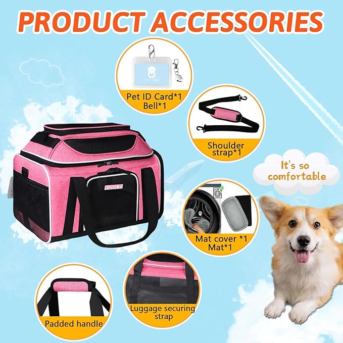 Petskd Top-Expandable Pet Carrier 18x11x11 Inches Delta American United Airline - Image 8