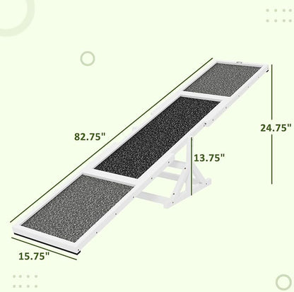 PawHut Wooden Dog Agility Seesaw - Image 7