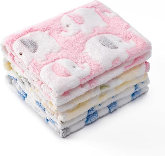 1 Pack 3 Blankets Super Soft Fluffy Premium Fleece Pet Blanket Flannel Paw by CADONO
