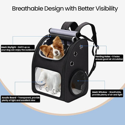 Cat Backpack Carrier, Expandable Pet Carrier Backpack - Image 5