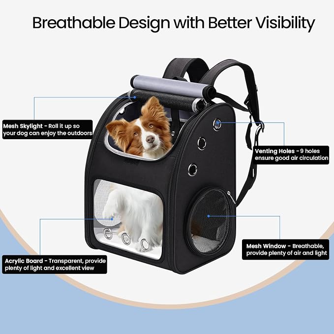 Cat Carrier Backpack, Expandable Pet Carrier Backpack - Image 5