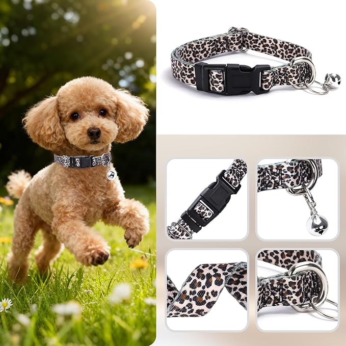Small Dog Collar with Bell，Nylon - Image 3