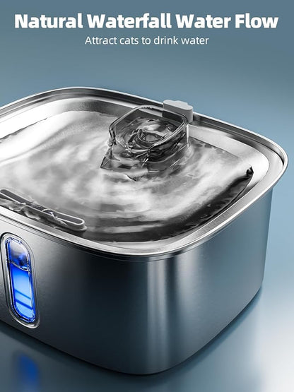 Dog Water Fountain for Large Dogs, 9L/2.4Gal Stainless Steel Dog Fountain - Image 6