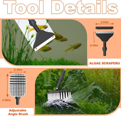 SEAOURA 7-in-1 Aquarium Cleaning Tool, Fish Tank Cleaner - Image 4