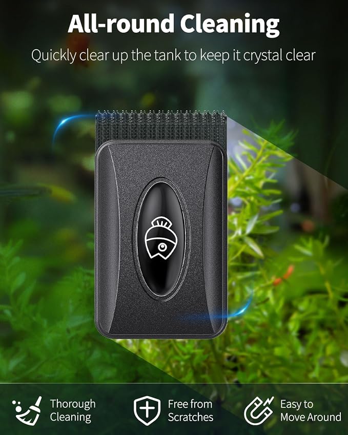 Pawfly Aquarium Magnetic Brush Fish Tank Glass Cleaner 2 Inch Mini Stain - Image 3