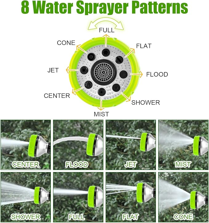 Dog Washing Hose Attachment, 8-in-1 Sprayer Mode Garden Hose Nozzle - Image 2