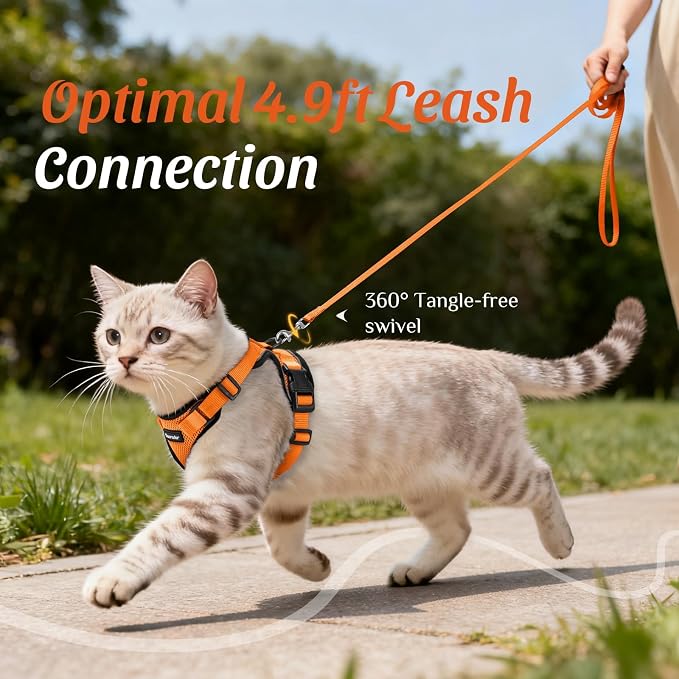 Dooradar Cat Harness and Leash Set, Escape Proof Safe Adjustable Kitten Vest - Image 7