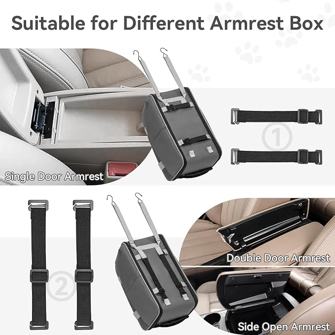 PETSFIT Multipurpose Center Console Dog Car Seat, Airline Approved Dog Car - Image 4