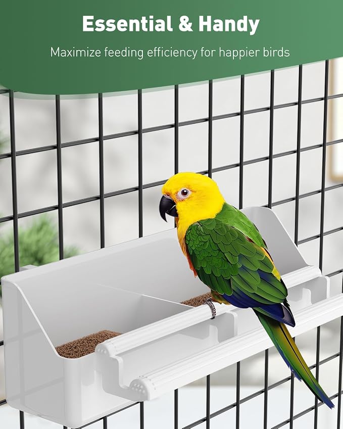 Pawfly 1 Pack Bird Feeder for Cage Hanging Plastic Feeder - Image 6