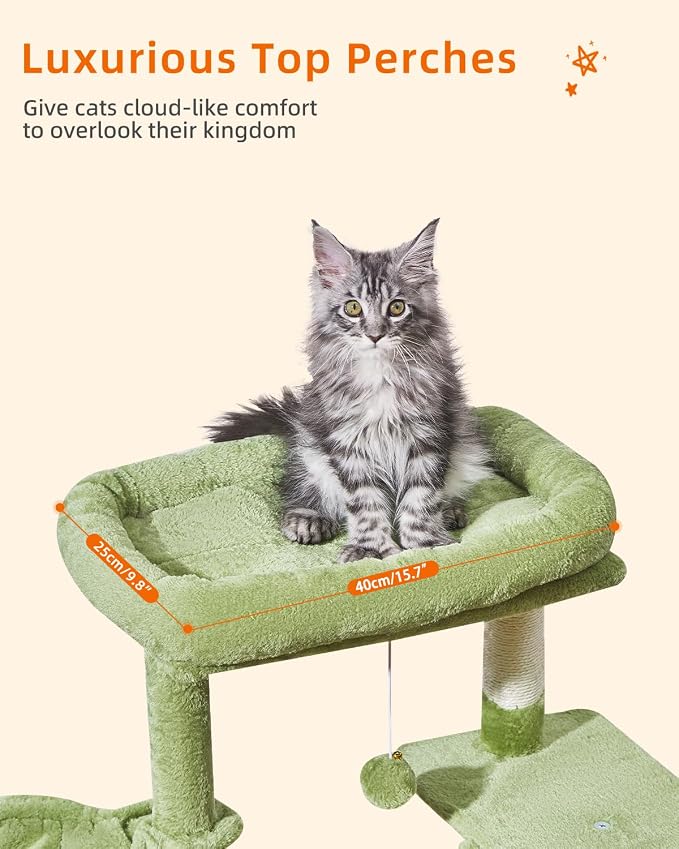 Taoqimiao Cat Tree, 38.5-Inch Cat Tower - Image 3
