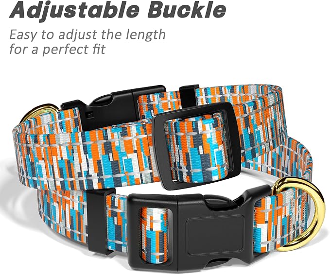 Reflective Dog Collar for Small Dogs, Cute Boho Adjustable Heavy-Duty Nylon - Image 6