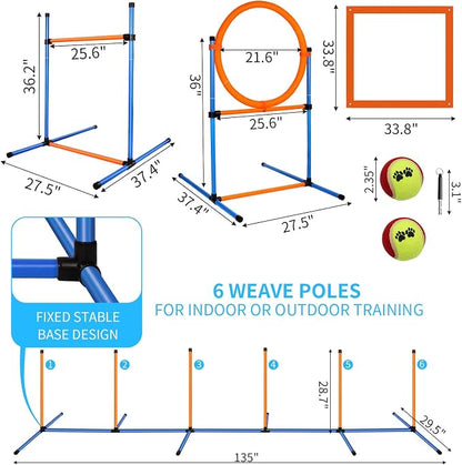 Dog Agility Training Equipment, 72-Piece Obstacle Course Training Starter Kit - Image 5