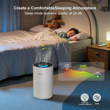 Air Purifiers for Bedroom Home up to 1250 ft², Vniup H14 True HEPA Room Air - Image 7