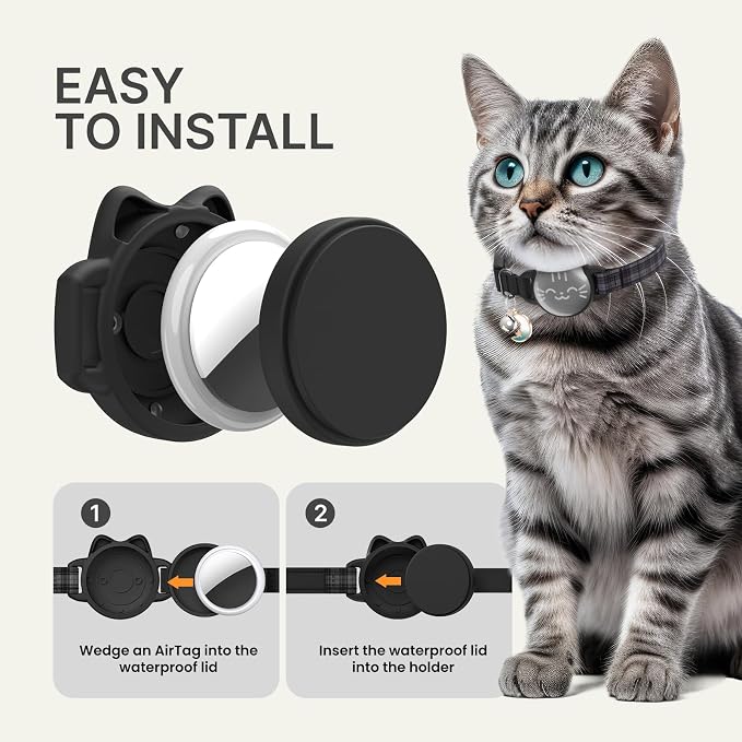 Waterproof Airtag Cat Collar, Breakaway Cat Airtag Collar - Image 5