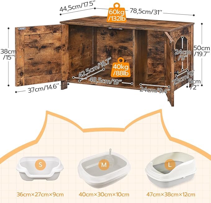 HOOBRO Litter Box Enclosure, Cat Litter Box Furniture - Image 4
