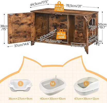 HOOBRO Litter Box Enclosure, Cat Litter Box Furniture - Image 4