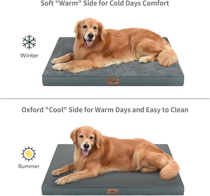 Plush Dog Bed for Medium Dogs, Waterproof Dog Crate Mat Orthopedic Egg Crate - Image 3