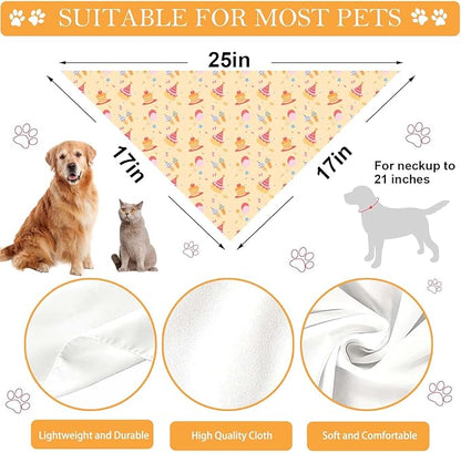 Birthday Dog Bandanas, Double Side Reversible Large Pet Scarves, Celebration Set - Image 3