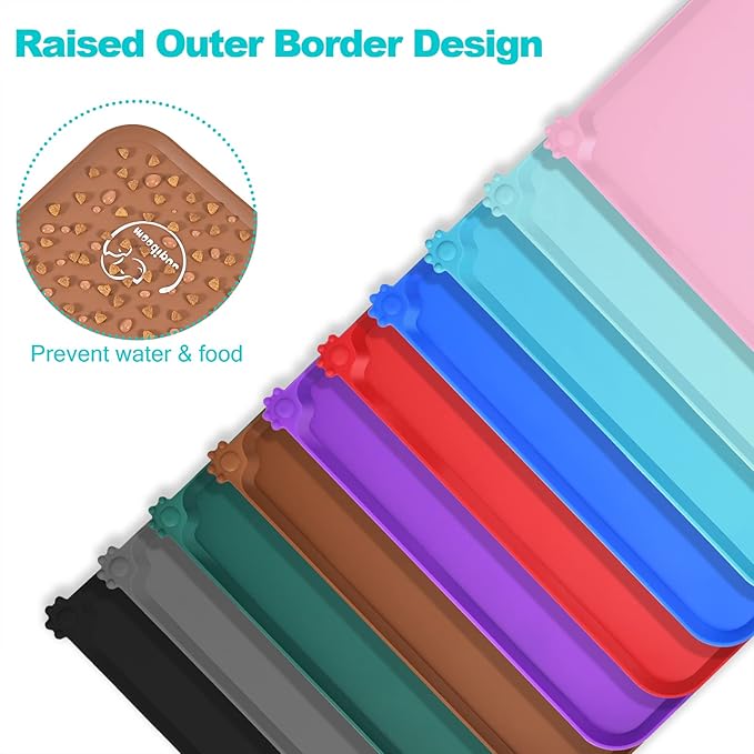 Silicone Waterproof Dog Cat Pet Feeding Mats, Non Slip, Easy Clean Pet Dog Cat - Image 4