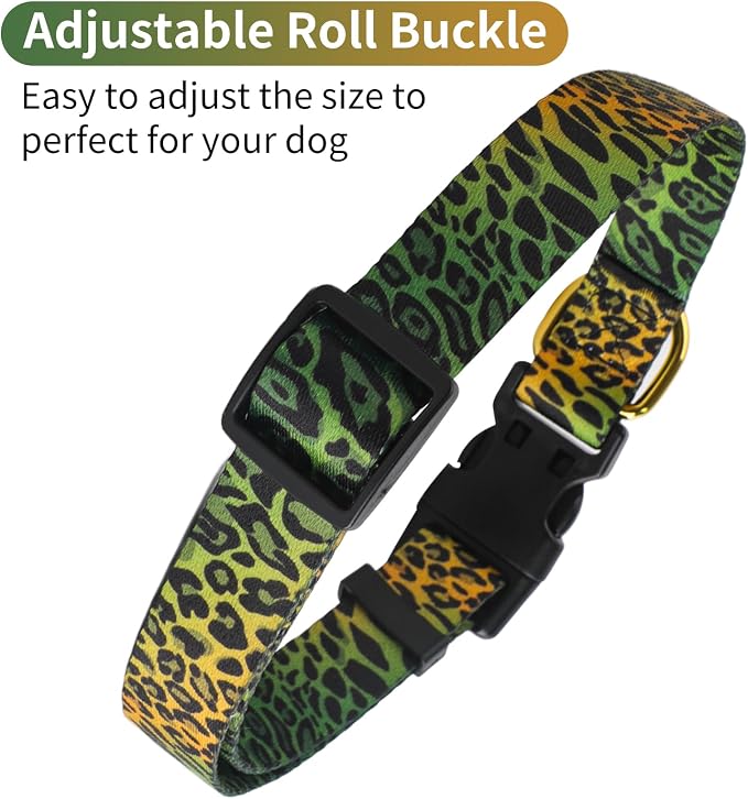 QQPETS Adjustable Soft Dog Collar: Print Flower Pink Multicolor Cute Patterns - Image 9