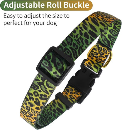 QQPETS Adjustable Soft Dog Collar: Print Flower Pink Multicolor Cute Patterns - Image 9